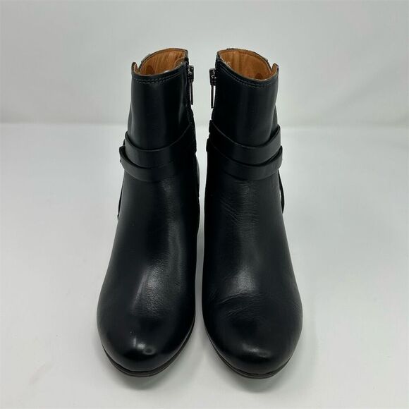 Pikolinos Black Leather Heeled Ankle Booties Size 37 (US 6.5-7) Classic Fall - Picture 5 of 13